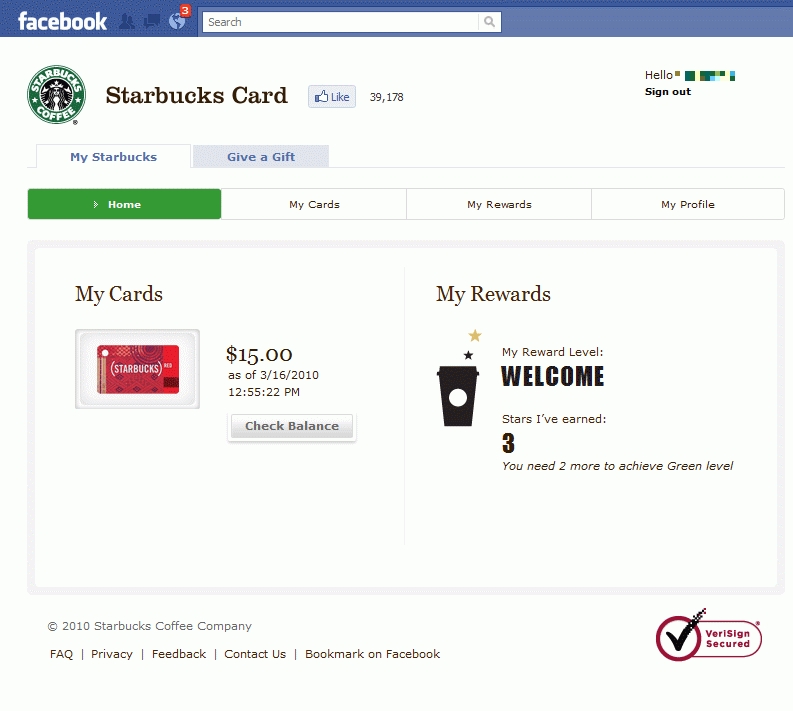 StarbucksのFacebookアプリで、リアルにつながるギフトを贈る